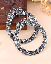 Rigel Elephant Oxidised Bangle