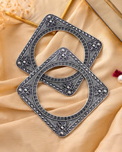 Altair Squared Oxidised Bangle