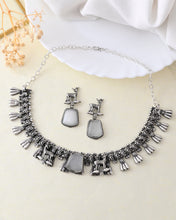 Sculptor Deer Oxidised Necklace Set