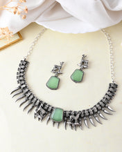 Sculptor Deer Oxidised Necklace Set