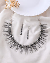 Mystic Nail Oxidised Necklace Set