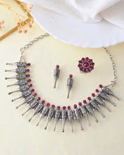 Algieba Oxidised Necklace Set