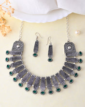 Acrux Oxidised Necklace Set