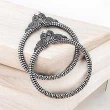 Capella Peacock Oxidised Bangle