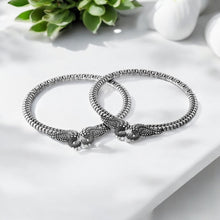 Capella Peacock Oxidised Bangle