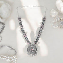 Cluster Brass Long Necklace