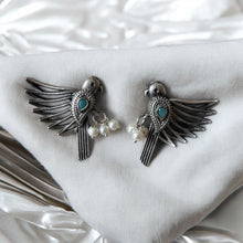 Stunning Bird Earring with White Pearls