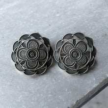 Flower Carved Antique Earrings