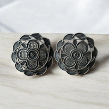 Flower Carved Antique Earrings