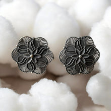 Beautiffuly Flower carved Antique Earrings
