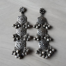 Long Drop Ghungroo Antique Earrings