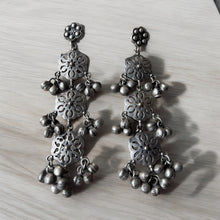 Long Drop Ghungroo Antique Earrings
