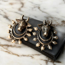 Stunning Cow Carved Earrings