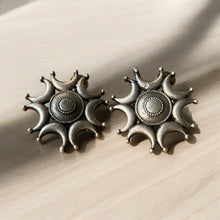 Seven faced moon Carved Eaarings