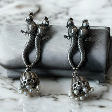 Long Elegant Dual Parrot Earrings with Jhumki