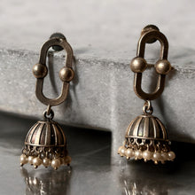Oval Antique Earings With Jhumki