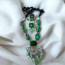 New Natural Stone Sparkling Necklace Set