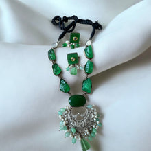 New Natural Stone Sparkling Necklace Set