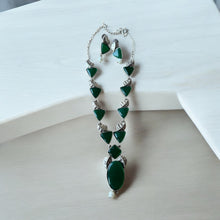 Elegant Fern Green Equisite Necklace Set