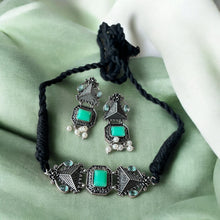 Equisite Triangle Mint Green Necklace Set