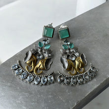 Stunning Elephant Faced Dual Tone Earrings