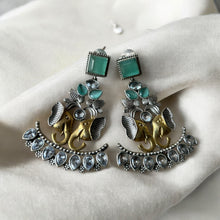 Stunning Elephant Faced Dual Tone Earrings