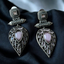 Elegant Pink Leaf Drop Earrings