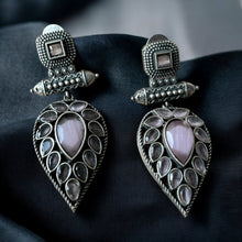 Elegant Pink Leaf Drop Earrings